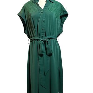 Elegant Green Women's Midi Dress